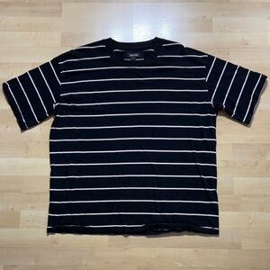 Zanerobe Navy Tee with Cream Stripes